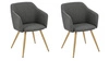 Sada 2 jídelních židlí Molto tmavě šedé
