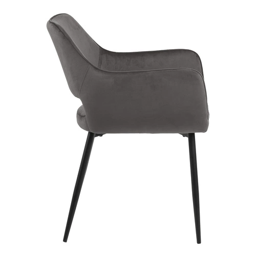 Jídelní židle Ranja Actona čalouněná šedá s područkami moderní glamour