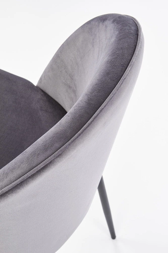 Čalouněná židle Nebraska šedý samet do jídelny a obýváku moderní Intesi