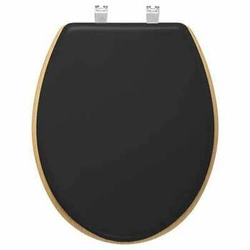 Pomalu splachovací záchodové prkénko Moderní barva černá/přírodní