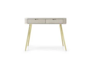 Toaletní stolek Seda béžový/zlaté nohy