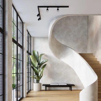 Stropní svítidlo, 4 spoty, 3fázový kolejnicový systém, RING černá