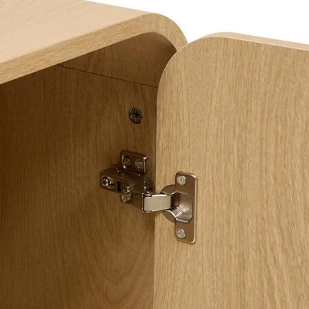 Moderní komoda Lee s policemi 100 cm skandinávská bříza do obýváku Atmosphera