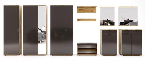 Komoda se zásuvkami Lana 80 cm moderní dub craft šedý do obýváku Intesi