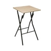 Skládací barový stůl pro 2 osoby industriální 60x60 cm do kuchyně přírodní deska 5five