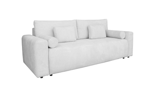 Rozkládací pohovka Dores 3místná s úložným prostorem a funkcí spaní šedá do obýváku