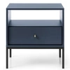 Modrý noční stolek 54 cm na vysokých nohách se zásuvkou Intesi Evora glamour