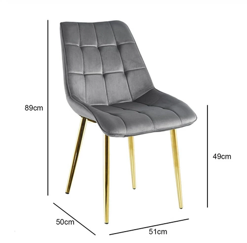 Polyamidová židle šedozlaté nohy