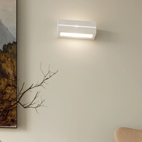 Moderní keramické nástěnné svítidlo VEGA LINE Sollux bílé do obýváku a ložnice 32,5 cm