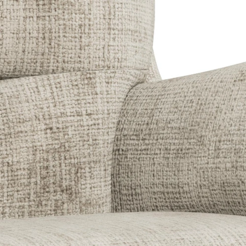 Rozkládací skořepinové křeslo Suton s podnožkou, béžový samet do obývacího pokoje