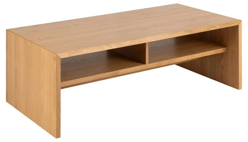Konferenční stolek Arlon obdélníkový dubový s policí moderní skandinávský do obýváku 120x60