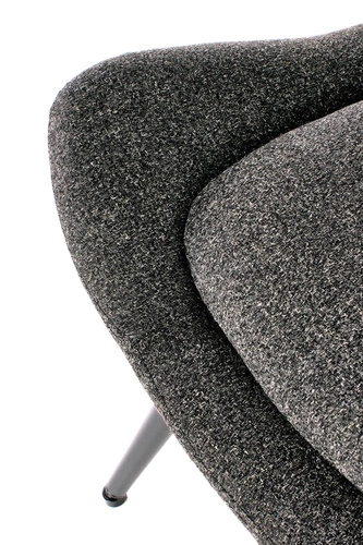 Relaxační křeslo ušák Latina antracit do obýváku moderní čalouněné Intesi