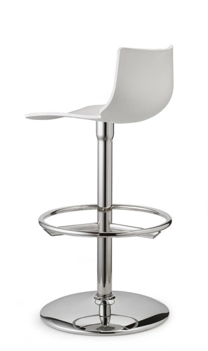 Barová stolička Day Twist bílá moderní bez opěrky do kuchyně 75 cm otočná SCAB Design