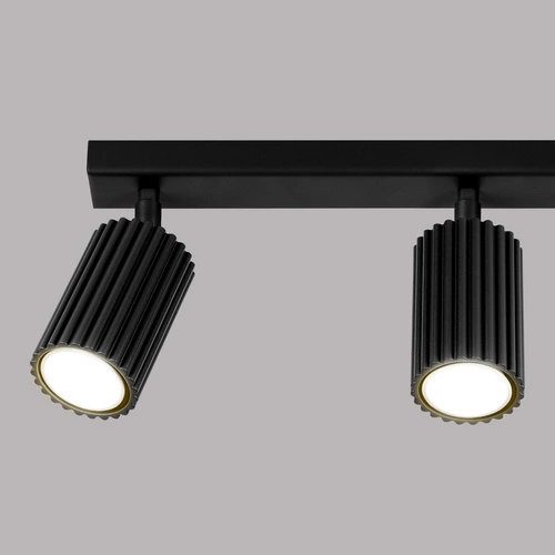 Stropní svítidlo KARBON 3L černé minimalistické nastavitelné do obýváku a ložnice SOLLUX