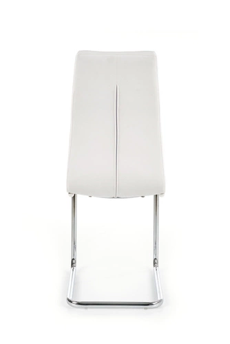 Jídelní židle Dakota Intesi bílá čalouněná ekokůže na lyžinách moderní