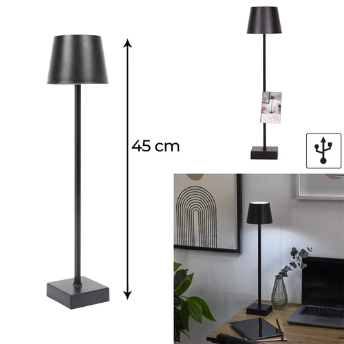 LED stolní lampička Blanca černá dotyková se stmívačem