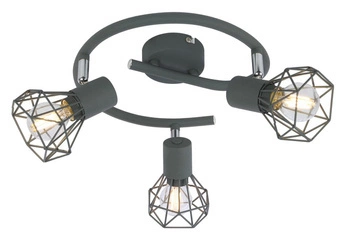 Spirálová stropní lampa Verve 3x40W E14 matně šedá
