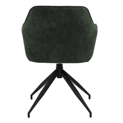 Otočená čalouněná jídelní židle Brenda Actona s područkami v olivové barvě moderní