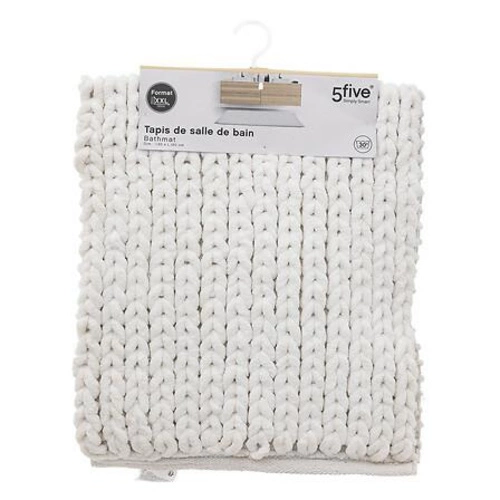Koupelnová předložka Colors 5five simply smart bílá 50x120 cm moderní bavlněná do koupelny