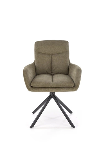 Otočná jídelní židle Bolenge Intesi čalouněná s područkami zelená