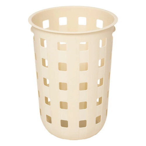 Bambusový koš na prádlo Harmony 60 l béžový kulatý do koupelny boho styl s víkem