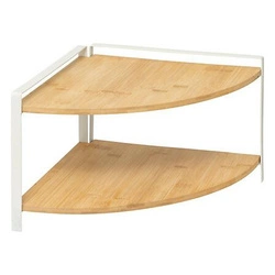 Ordera dvouúrovňová rohová kuchyňská police dřevěná bílá skandinávský styl 5five simply smart