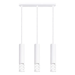 Moderní závěsné svítidlo LIRO 3L bílé kovové do obýváku a kuchyně SOLLUX LIGHTING