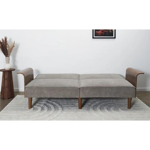 Rozkládací pohovka Scott šedá manšestrová 3místná s polohovatelným opěradlem do obýváku Intesi