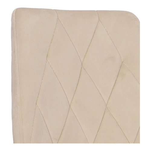 Čalouněná židle Loretta velvet béžová do jídelny a obýváku moderní na černých nohách Intesi