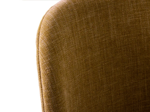 Čalouněná žlutá jídelní židle Naws s černými kovovými nohami moderní