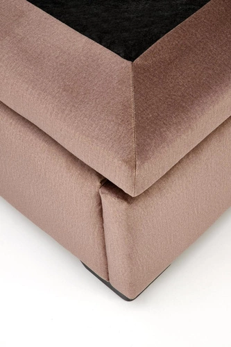 Čalouněná kontinentální postel 160x200 béžová s úložným prostorem do ložnice Intesi