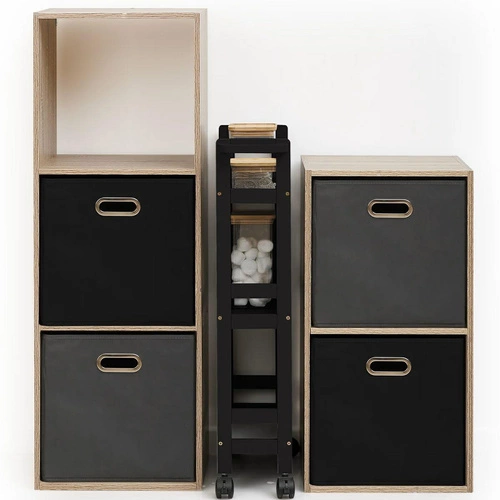 Vozeček na kolečkách Colors 3-úrovňový černý