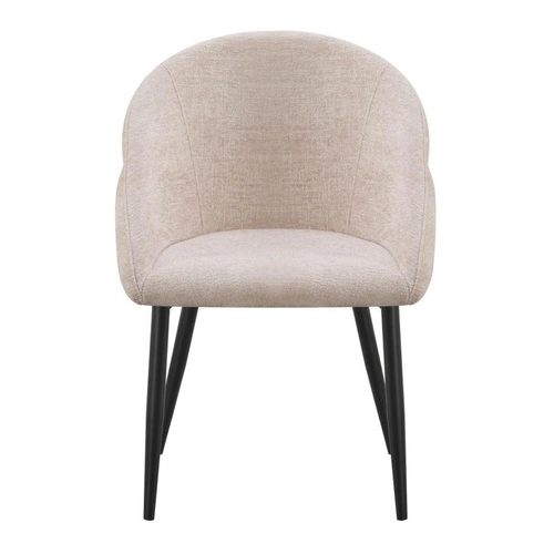 Jídelní čalouněná židle Solla z béžového sametu do jídelny a obýváku Intesi