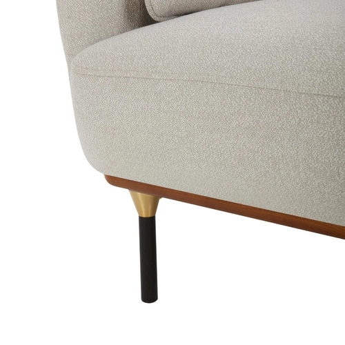 Moderní dvoumístná sametová pohovka s područkami v šedé barvě do obývacího pokoje Atmosphera Isée