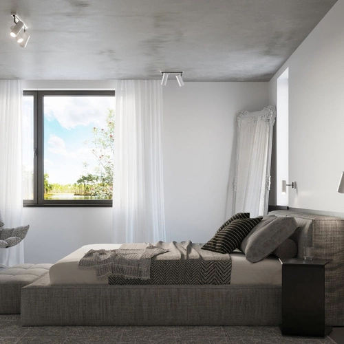 Stropní svítidlo DIREZIONE 1 bílá moderní kovová do obýváku kuchyně a ložnice Sollux