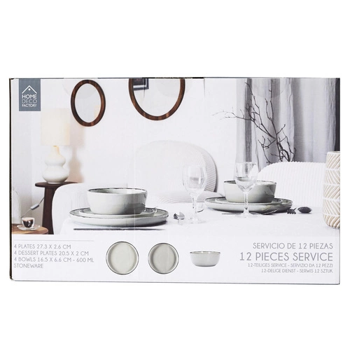 Moderní jídelní souprava Temp pro 4 osoby zelená keramická do jídelny