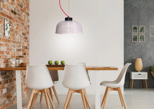 Stropní svítidlo Liverpool II skleněné šedé jednodílné do jídelny a obýváku Ledea 27 cm