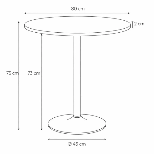 Stůl Hvar 80 černý       