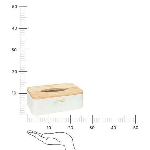 Krabice na kapesníky Lea bílá