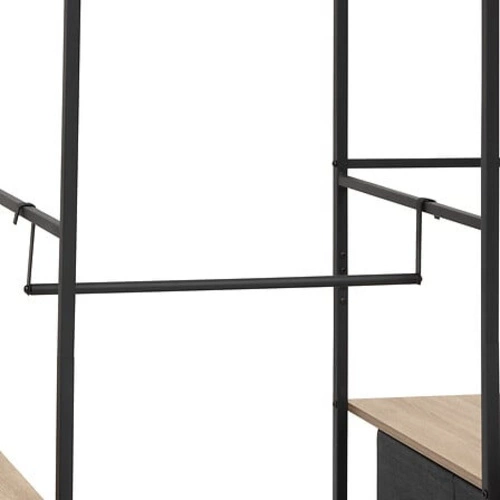 Tissa kovová šatní skříň se 6 zásuvkami do studentského pokoje