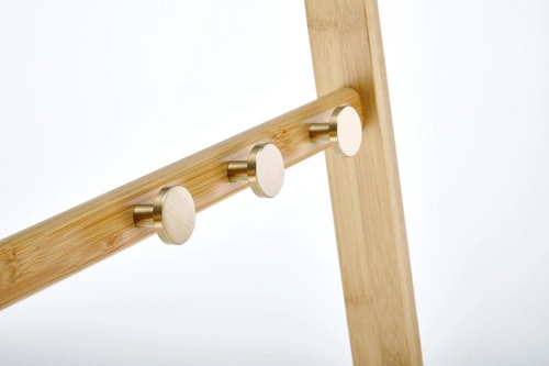 Intesi Boho bambusový stojanový věšák do předsíně s ratanovou policí přírodní 168 cm