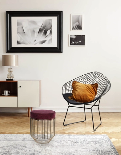 Židle Harry Arm černá/černá poduška