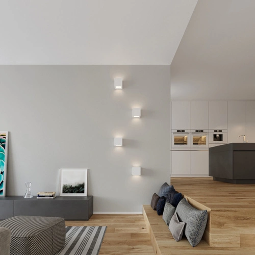 Nástěnná lampa LEO bílá keramická moderní do obýváku, ložnice a chodby Sollux