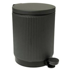 Koupelnový a kuchyňský odpadkový koš Onyx 5 l černý kovový s pedálem 5five