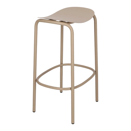 Šedá kovová barová stolička bez opěrky Trick moderní do kuchyně a na zahradu 65 cm SCAB Design