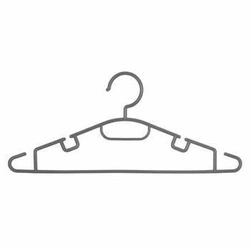 Sada 10 plastových ramínek na košile do skříně šedá 5five simply smart moderní