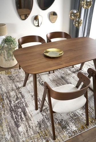 Jídelní stůl Fido 160 cm ořechový moderní obdélníkový, dřevěný, snadno čistitelný Intesi