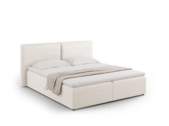 Čalouněná postel Jodie béžová 180x200 s úložným prostorem moderní do ložnice