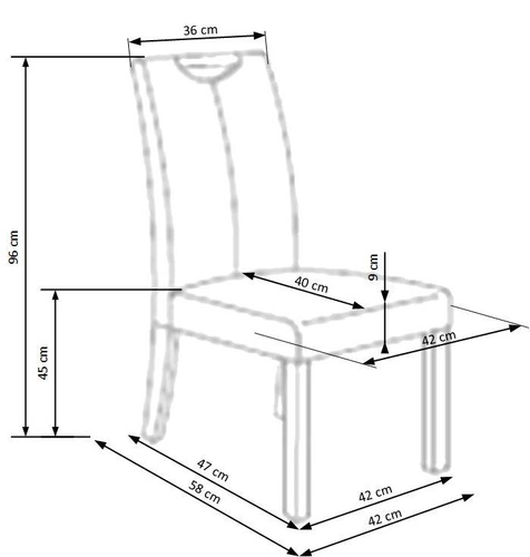 Čalouněná jídelní židle Roca béžová z ekokůže na dřevěných nohách klasická Intesi
