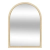 Dekorativní půlkruhové zrcadlo Thea 55x75 cm béžové do obýváku a předsíně Atmosphera
